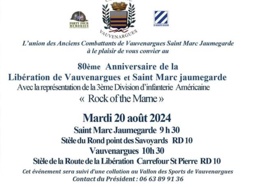 Mardi 20 août 2024 à Saint Marc, célébration du 80ème anniversaire de la libération